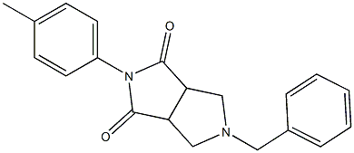 5-Benzyl-2-(4-methylphenyl)tetrahydropyrrolo[3,4-c]pyrrole-1,3(2H,5H)-dione Struktur