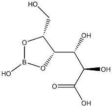 4-O,5-O-(Hydroxyboranediyl)-D-gluconic acid Struktur