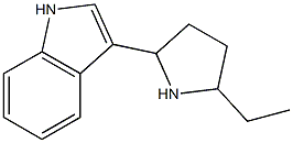 3-(5-Ethyl-2-pyrrolidinyl)-1H-indole Struktur