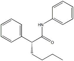 [R,(-)]-2,N-Diphenylhexanamide Struktur