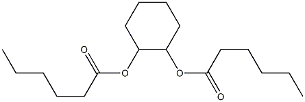 Dihexanoic acid 1,2-cyclohexanediyl ester Struktur