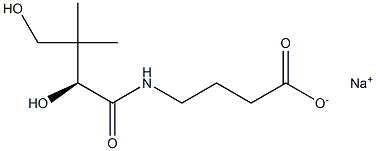 (-)-4-[[(S)-2,4-Dihydroxy-3,3-dimethylbutyryl]amino]butyric acid sodium salt Struktur