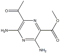 3,5-Diamino-6-acetylpyrazine-2-carboxylic acid methyl ester Struktur