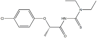 (-)-3-[(S)-2-(p-Chlorophenoxy)propionyl]-1,1-diethylthiourea Struktur