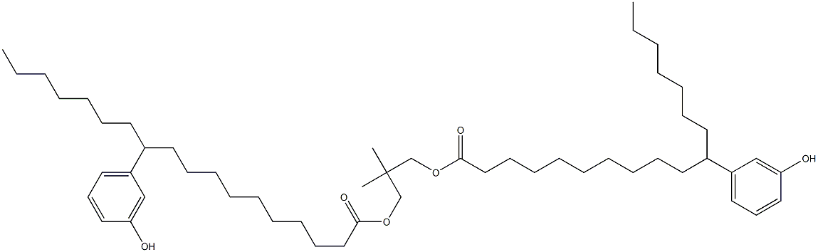 Bis[11-(3-hydroxyphenyl)stearic acid]2,2-dimethylpropane-1,3-diyl ester Struktur