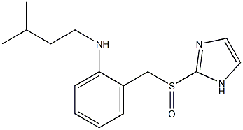 N-Isopentyl-2-[(1H-imidazol-2-yl)sulfinylmethyl]aniline Struktur