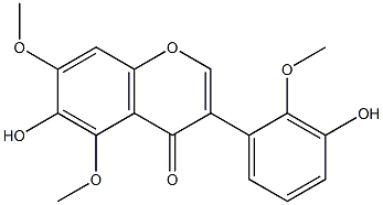 3',6-Dihydroxy-2',5,7-trimethoxyisoflavone Struktur