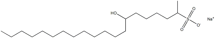 7-Hydroxyicosane-2-sulfonic acid sodium salt Struktur