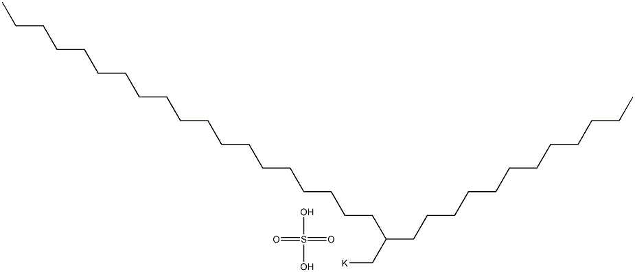 Sulfuric acid 2-dodecylhenicosyl=potassium salt Struktur