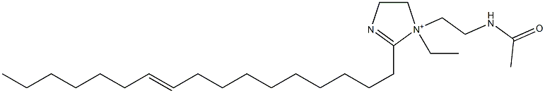 1-[2-(Acetylamino)ethyl]-1-ethyl-2-(10-heptadecenyl)-2-imidazoline-1-ium Struktur