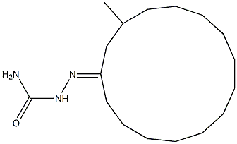 (-)-3-Methylcyclopentadeca-1-one semicarbazone Struktur