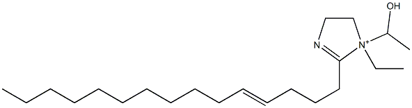 1-Ethyl-1-(1-hydroxyethyl)-2-(4-pentadecenyl)-2-imidazoline-1-ium Struktur