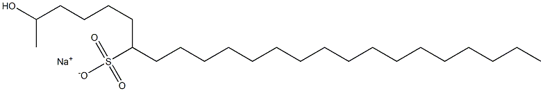 2-Hydroxytetracosane-7-sulfonic acid sodium salt Struktur