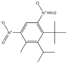 1-tert-Butyl-2-isopropyl-3-methyl-4,6-dinitrobenzene Struktur