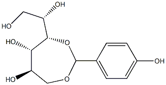 1-O,4-O-(4-Hydroxybenzylidene)-L-glucitol Struktur