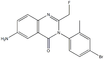 6-Amino-3-(4-bromo-2-methylphenyl)-2-(fluoromethyl)quinazolin-4(3H)-one Struktur