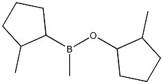 Methyl(2-methylcyclopentyl)[(2-methylcyclopentyl)oxy]borane Struktur