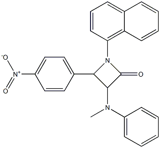 1-(1-Naphtyl)-3-(methylphenylamino)-4-(4-nitrophenyl)azetidin-2-one Struktur