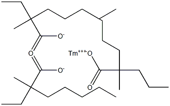 Thulium(III)bis(2-ethyl-2-methylheptanoate)(2-methyl-2-propylhexanoate) Struktur