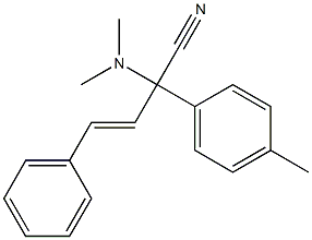 2-(4-Methylphenyl)-4-phenyl-2-dimethylamino-3-butenenitrile Struktur