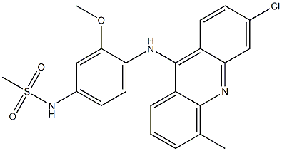 N-[4-[[3-Chloro-5-methylacridin-9-yl]amino]-3-methoxyphenyl]methanesulfonamide Struktur