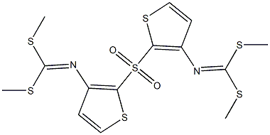 [[Bis(methylthio)methylene]amino](2-thienyl) sulfone Struktur