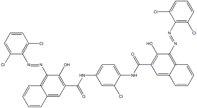 N,N'-(2-Chloro-1,4-phenylene)bis[4-[(2,6-dichlorophenyl)azo]-3-hydroxy-2-naphthalenecarboxamide] Struktur