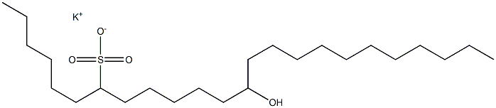 13-Hydroxytetracosane-7-sulfonic acid potassium salt Struktur