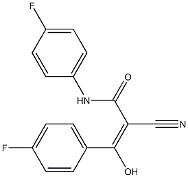 3,N-Bis(4-fluorophenyl)-2-cyano-3-hydroxyacrylamide Struktur