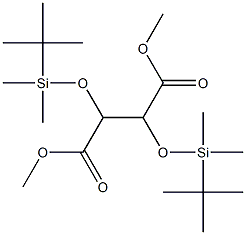 (+)-2-O,3-O-Bis(tert-butyldimethylsilyl)-L-tartaric acid dimethyl ester Struktur