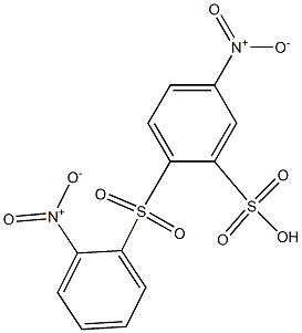 5-Nitro-2-[(2-nitrophenyl)sulfonyl]benzenesulfonic acid Struktur