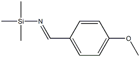 (E)-4-Methoxy-N-(trimethylsilyl)benzenemethanimine Struktur