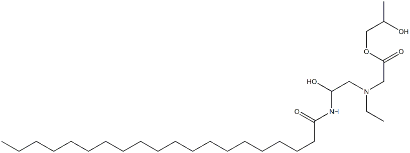 [2-(1-Oxoicosyl)aminoethyl(2-hydroxyethyl)amino]acetic acid 2-hydroxypropyl ester Struktur