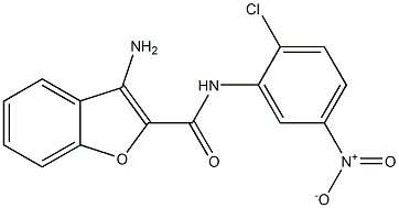 3-Amino-N-(2-chloro-5-nitrophenyl)benzofuran-2-carboxamide Struktur