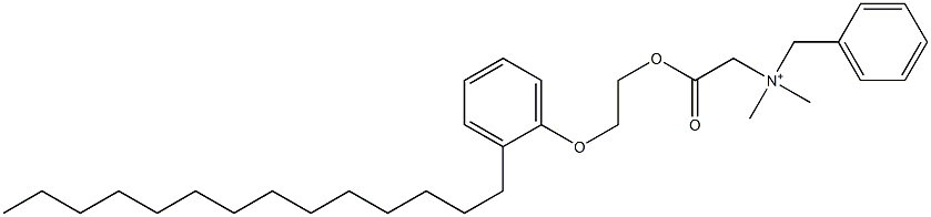 N,N-Dimethyl-N-benzyl-N-[[[2-(2-tetradecylphenyloxy)ethyl]oxycarbonyl]methyl]aminium Struktur