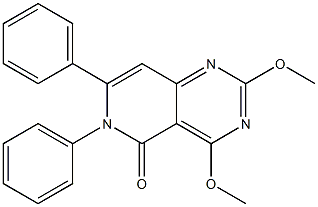 2,4-Dimethoxy-6,7-diphenylpyrido[4,3-d]pyrimidin-5(6H)-one Struktur