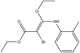 3-Ethoxy-3-(2-methylanilino)-2-bromoacrylic acid ethyl ester Struktur