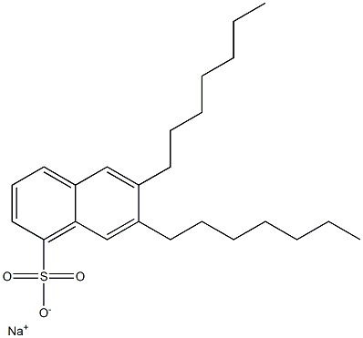 6,7-Diheptyl-1-naphthalenesulfonic acid sodium salt Struktur