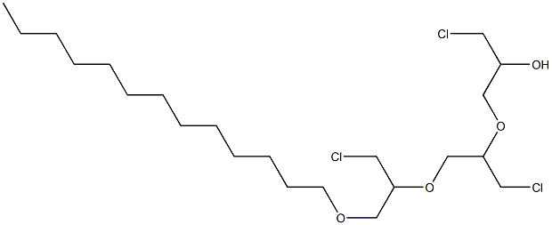 1-Chloro-3-[2-chloro-1-[[2-chloro-1-[(tridecyloxy)methyl]ethoxy]methyl]ethoxy]-2-propanol Struktur