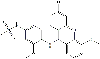 N-[4-[[3-Chloro-5-methoxyacridin-9-yl]amino]-3-methoxyphenyl]methanesulfonamide Struktur