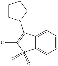 2-Chloro-3-(1-pyrrolidinyl)benzo[b]thiophene 1,1-dioxide Struktur