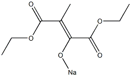 2-Methyl-3-sodiooxy-2-butenedioic acid diethyl ester Struktur