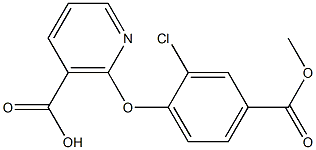 2-[2-Chloro-4-(methoxycarbonyl)phenoxy]nicotinic acid Struktur