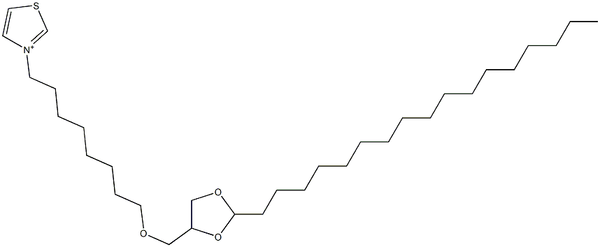 3-[8-(2-Heptadecyl-1,3-dioxolan-4-ylmethoxy)octyl]thiazolium Struktur