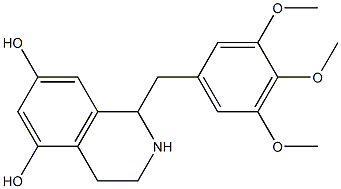 1-(3,4,5-Trimethoxybenzyl)-1,2,3,4-tetrahydro-5,7-isoquinolinediol Struktur