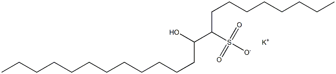 10-Hydroxydocosane-9-sulfonic acid potassium salt Struktur