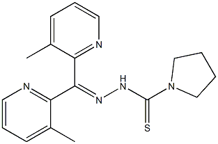 Methyl(2-pyridinyl) ketone (1-pyrrolidinyl)thiocarbonyl hydrazone Struktur