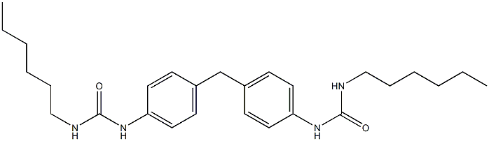 1,1'-[Methylenebis(4,1-phenylene)]bis(3-hexylurea) Struktur