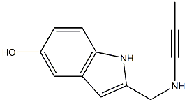 2-[(1-Propynyl)aminomethyl]-1H-indol-5-ol Struktur