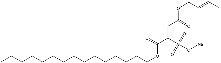 2-(Sodiosulfo)succinic acid 1-pentadecyl 4-(2-butenyl) ester Struktur